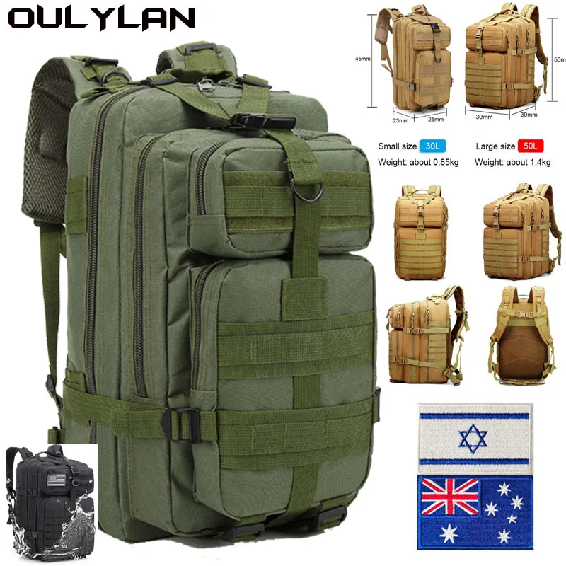 

Армейский Охотничий Тактический рюкзак для мужчин большой вместимости 50 л Военная походная сумка маленький 30 л 3P штурмовый рюкзак для кемпинга рыбалки