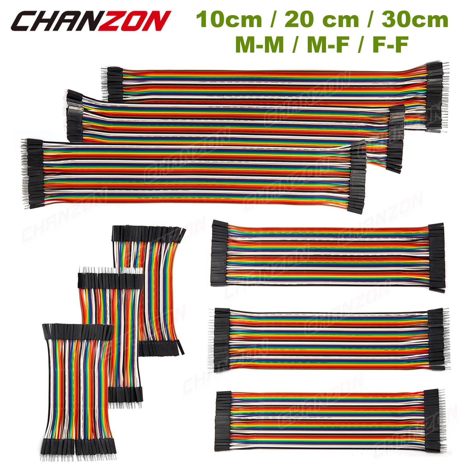 10 cm 20 cm 30 cm Männlich Weiblich Lange Band Jumper Draht Dupont Kabel 24AWG Kupfer Qualität Linie Stecker für DIY Arduino Breadboard