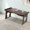 32*18inch Folding Floor Table Rectangular Coffee Table Foldable Japanese-Style Tea Low Table Antique Wooden Altar Desk 2