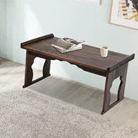 32*18inch Folding Floor Table Rectangular Coffee Table Foldable Japanese-Style Tea Low Table Antique Wooden Altar Desk 2