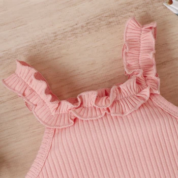 0-18M Infant Baby Girl 3Pcs Off Shoulder Romper Tops Bull Print Short Pants Head Band Summer Clothing 4