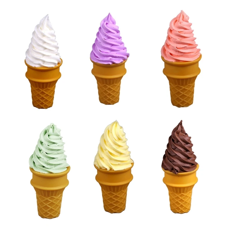 

Realistic Life-size Fake Food Sample Ice Cream for Interiors Stores Multi Colors