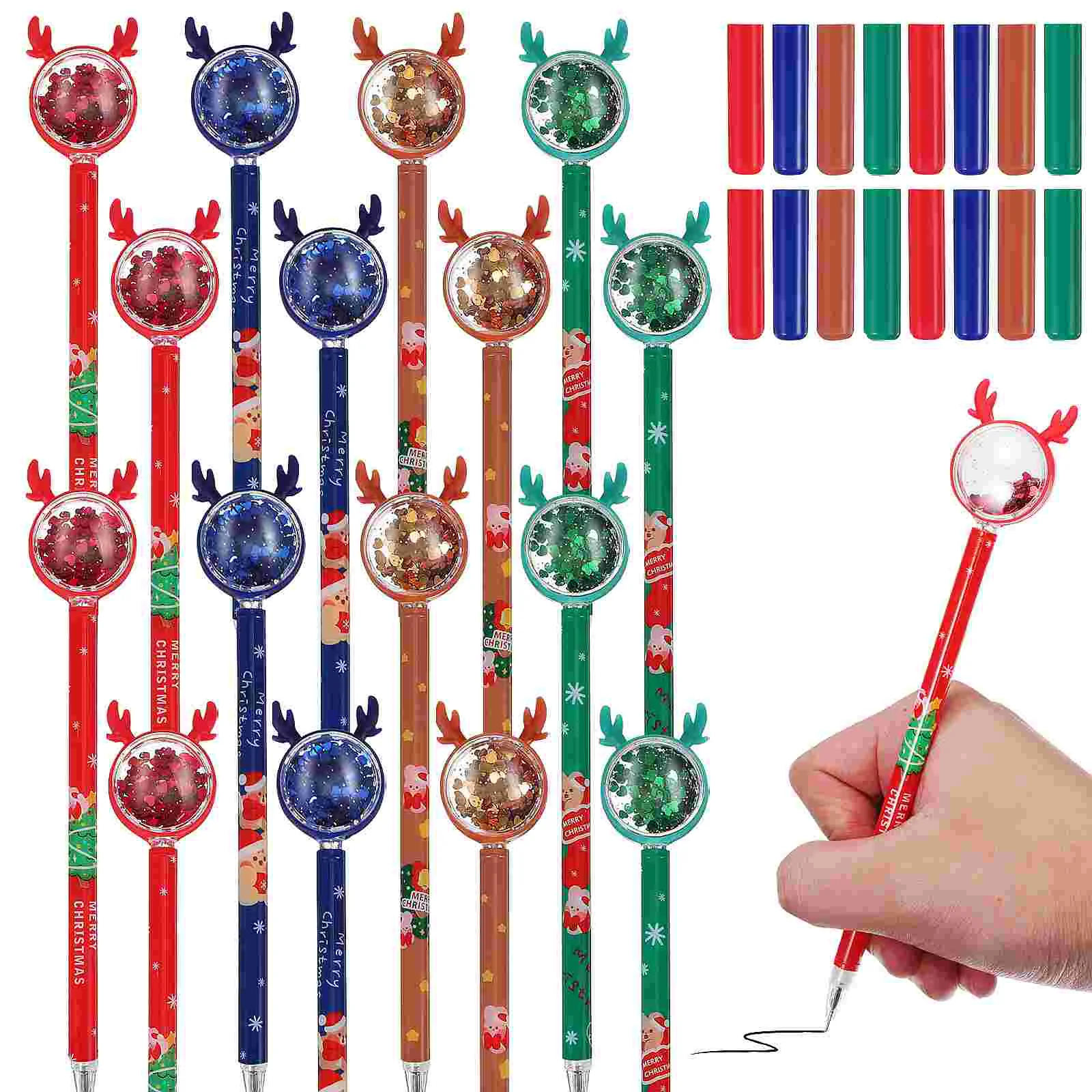 

Christmas Deer Gel Pen Reindeer Christmas Pen Gel Pens Creative Christmas Sequin Pens Gel Pens Office Supplies Cute