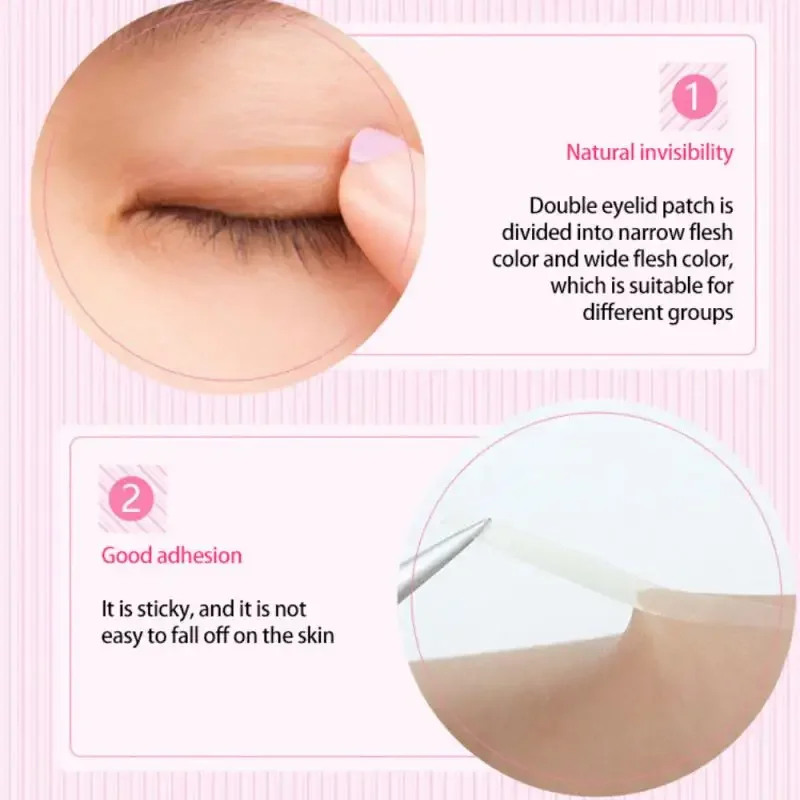 600/240/200pcs Eyelid Tape Sticker Invisible Double Fold Eyelid Lace Eyelash Tape Self-adhesive Eyelashes Tools Lashes Patch double fold eyelid tape