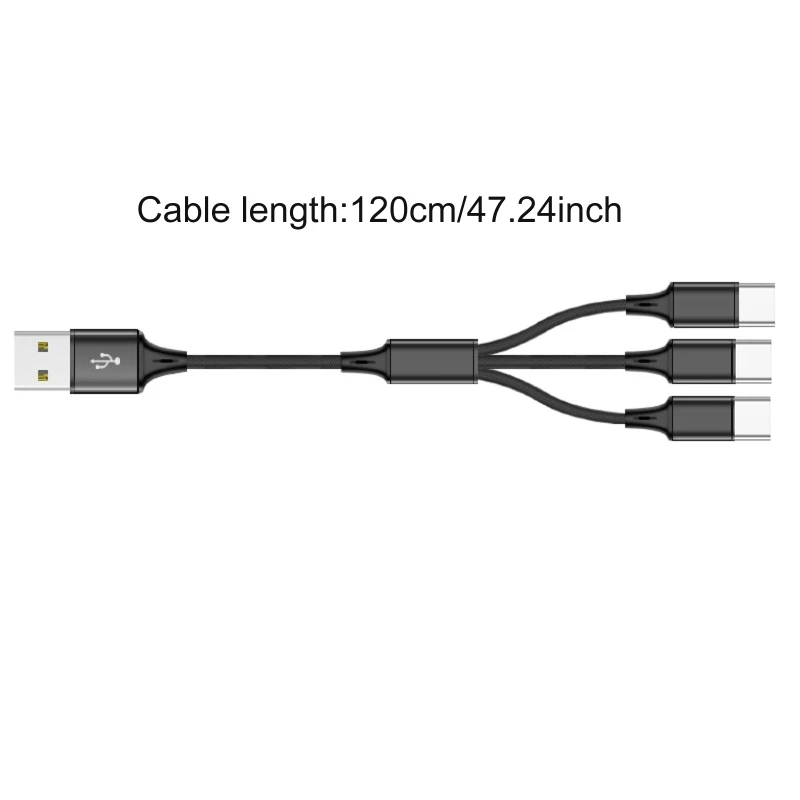 멀티 충전 케이블 USB C 분배기 케이블 3/4/5 in 1 고속 충전 코드, 3/4/5 Type-C Male 포트, 휴대폰 태블릿용