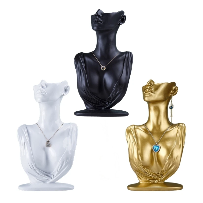 

Necklace Display Rack Mannequin Jewelry for Designers and Collectors F19D