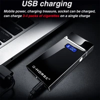 Smart Chip Electric Dual Arc USB Lighter Outdoor Windproof Pulse Plasma Flameless Digital Power Display Lighter Men's Gift 2