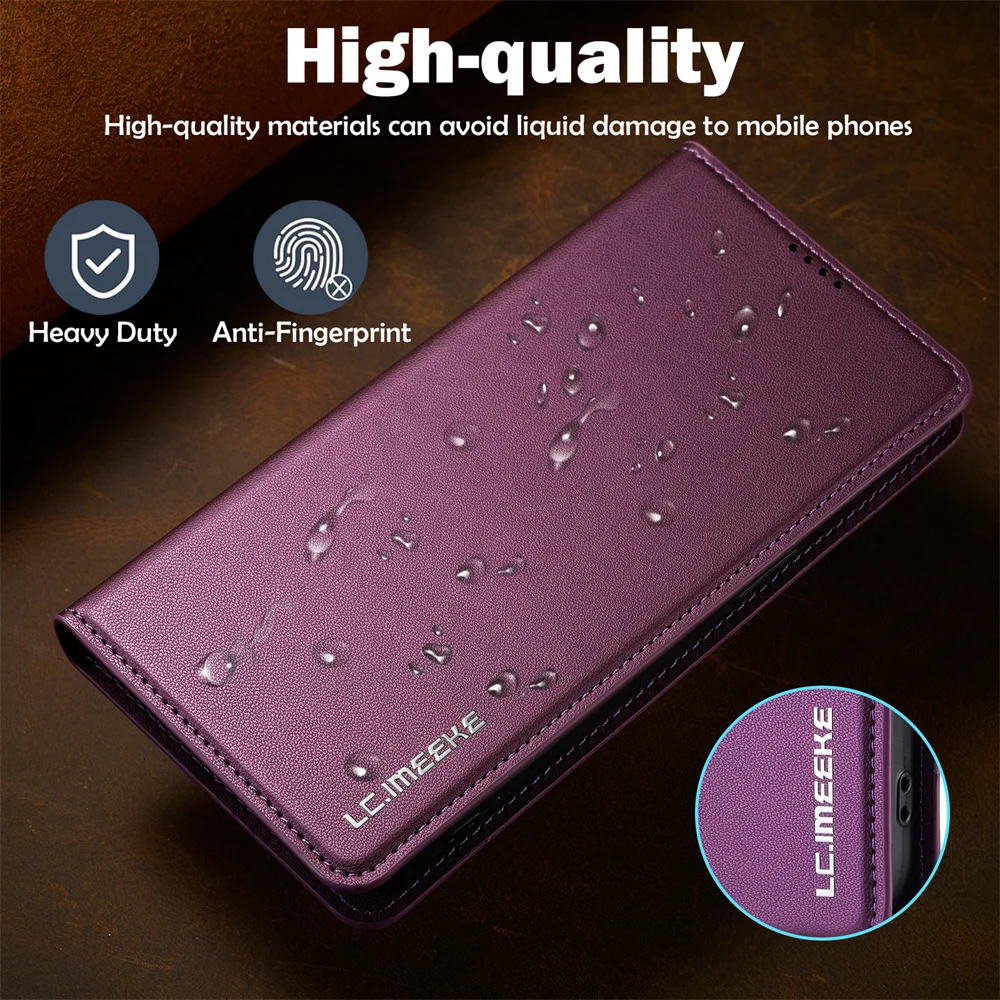 Luxury Leather Wallet Flip Case - Premium Phone Cover