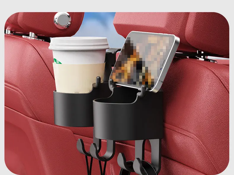 Autos itz Kopfstütze Getränke halter Haken Trink flasche hängen Aufbewahrung organisator Universal Auto Rücksitz Haken für Handtasche Regenschirm – Detail 12