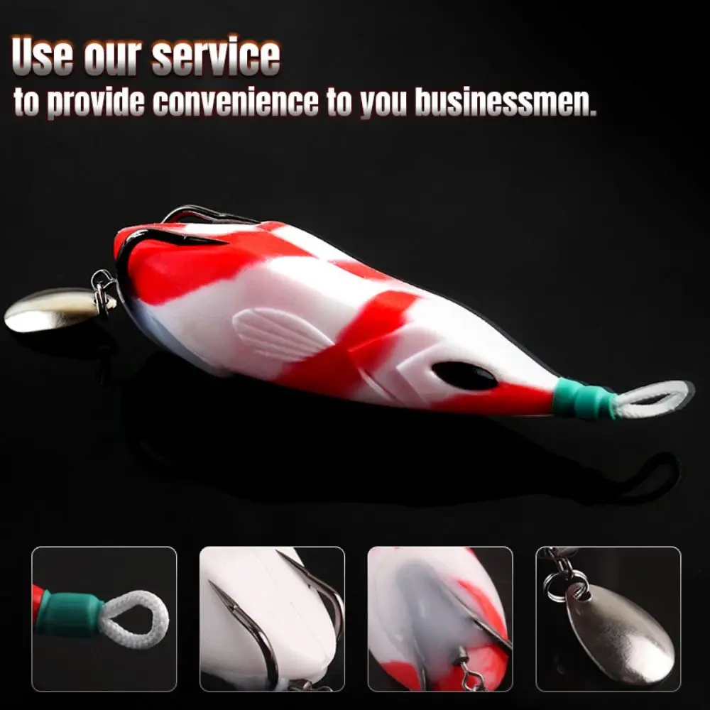 15g 8cm Topwater Soft Frog Fishing Lure Catfish Silicone Artificial Sea Bass Trout Wobblers Crankbait With Hook - 3