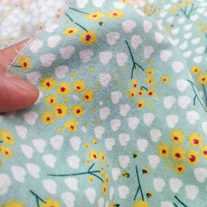 Brushed Floral Cotton Fabric 5