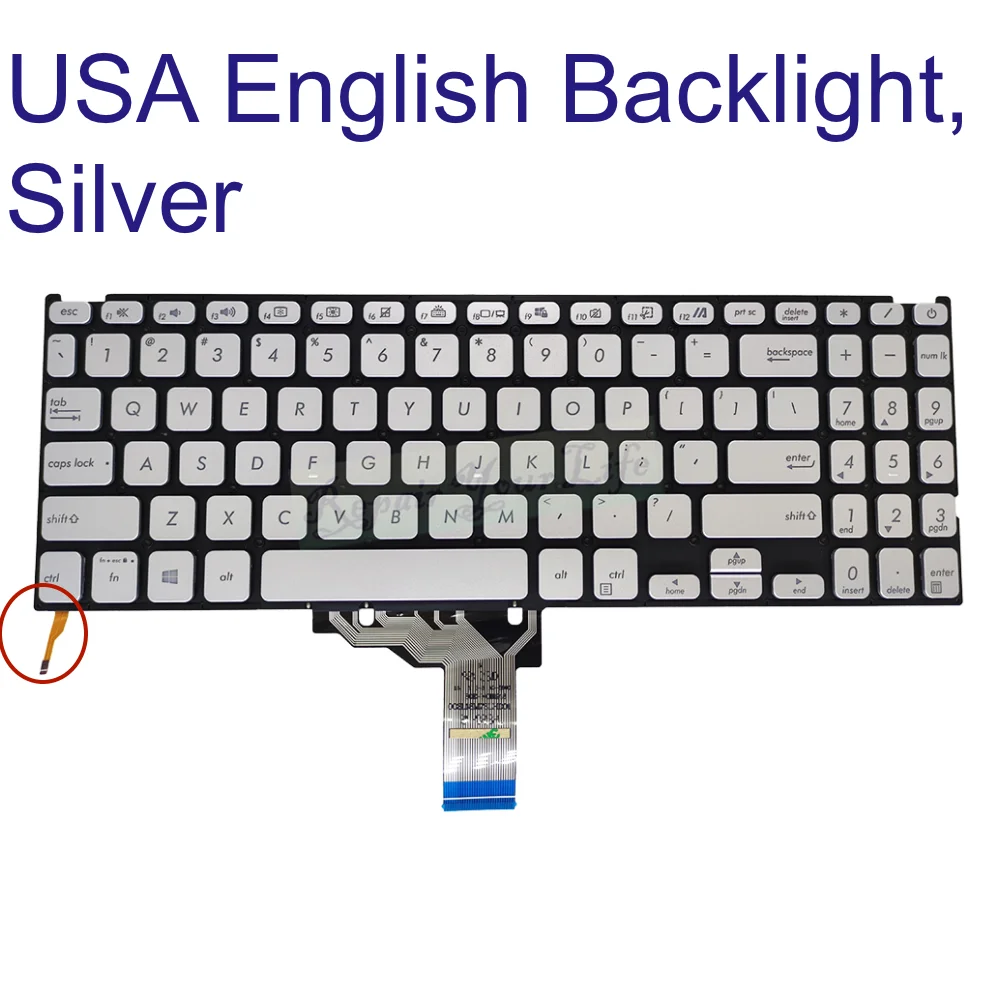 Teclado Retroiluminado para Asus Vivobook Eua Russo Espanhol Latim X515da X515ja X515ea X515ua X515jans X515ma X515mans - Imagem 6