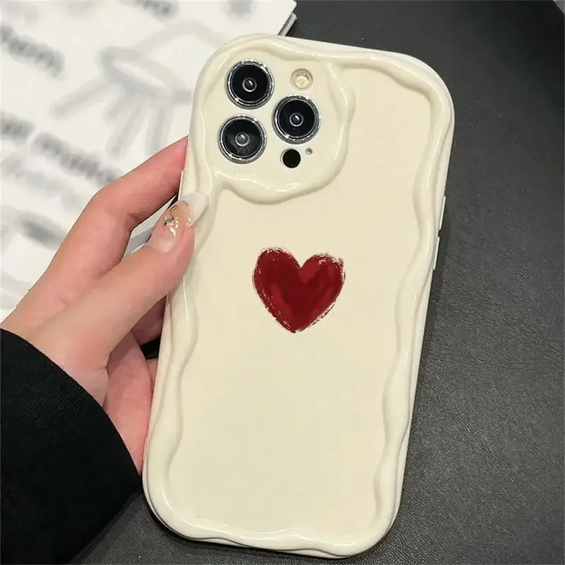 Phone Case For Samsung Galaxy S24 Ultra A54 A55 A35 A15 A25 A14 A24 A33 A34 A31 A32 A51 A52 A53 A71 A50 Soft Love Heart Cover - Image 5