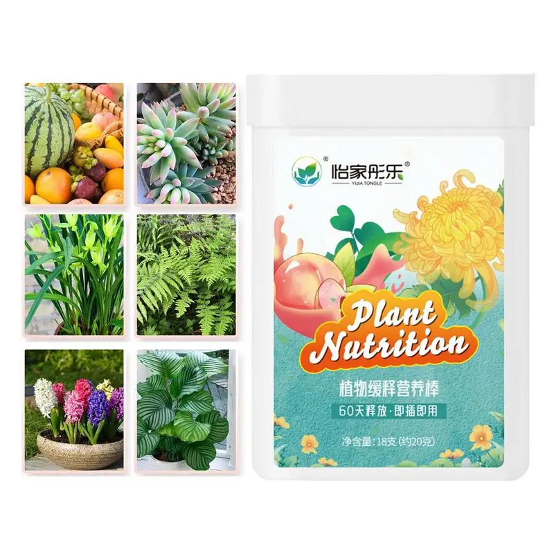Plant Fertilizer Spikes 18Pcs Indoor Plant Food Spikes Food Outdoor Plants Evergreen Fertilizer