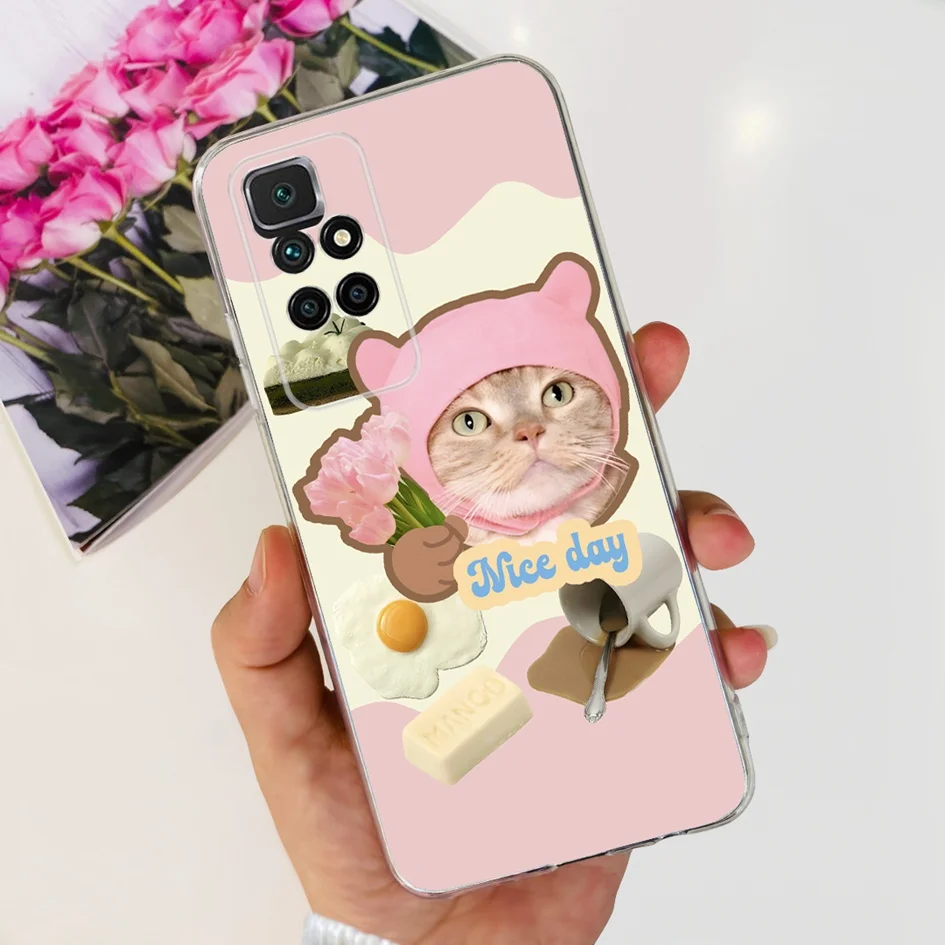 Butterfly Clear Silicone Soft TPU Protective Case for Xiaomi Redmi 10 and Prime 2022