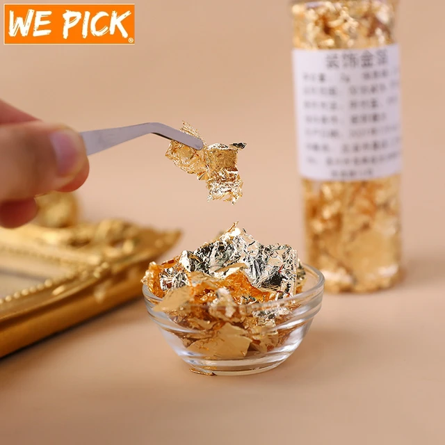 2g Edible Gold Leaf Foil Cooking Food Dessert Cake Decoration Ice Cream DIY  - AliExpress