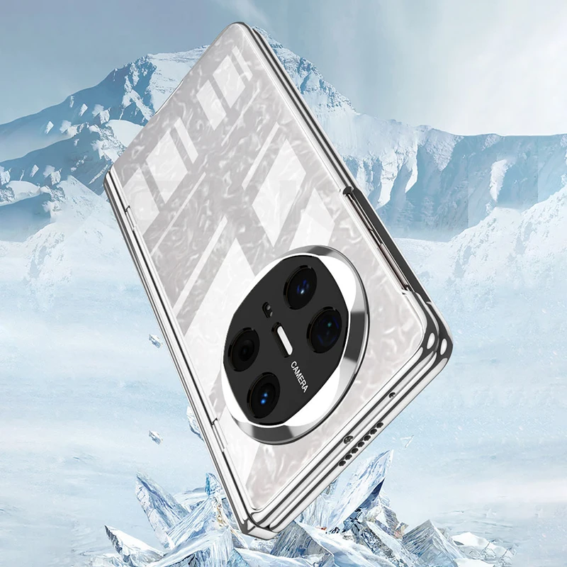 Magnetic Hinge Stand Clear Case for Huawei Mate X6 X5 Outer Screen Glass Luxury