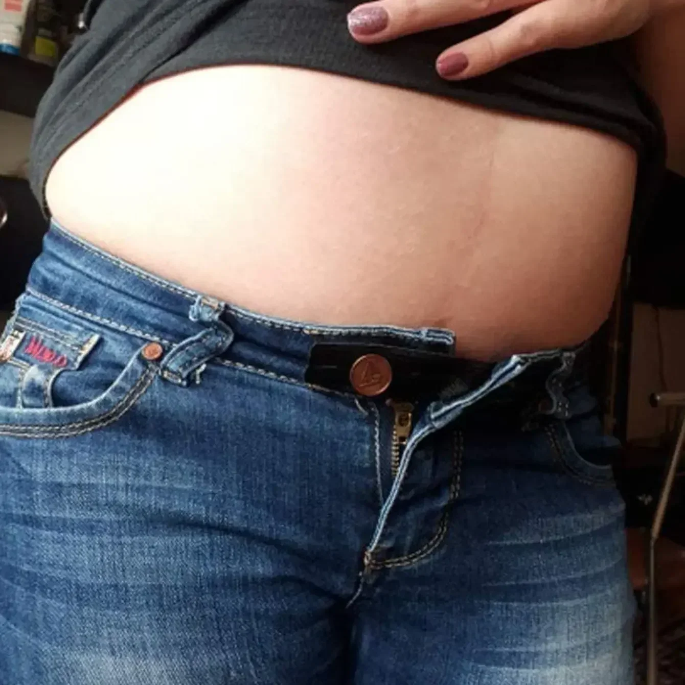 1pc-Pant Extender Belt Unisex Waist Band Tight Trousers Jeans Skirts Maternity Button Hooks Garment DIY Sewing Supplies