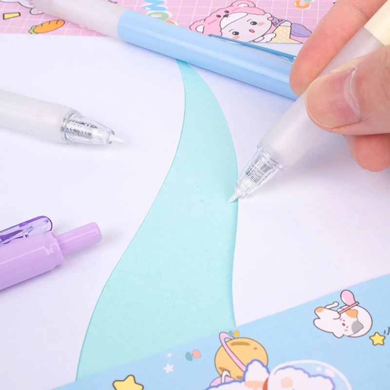 Ceramic Pen Knife Paper Cutter Utility Knife Craft Safety Micro Retractable  Blade for Child's DIY Handbook Cardstock Box Cutting