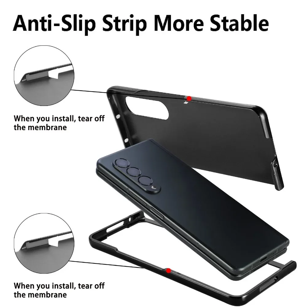 PU Leather Wrist Strap Phone Case with S Pen Holder & Finger Grip