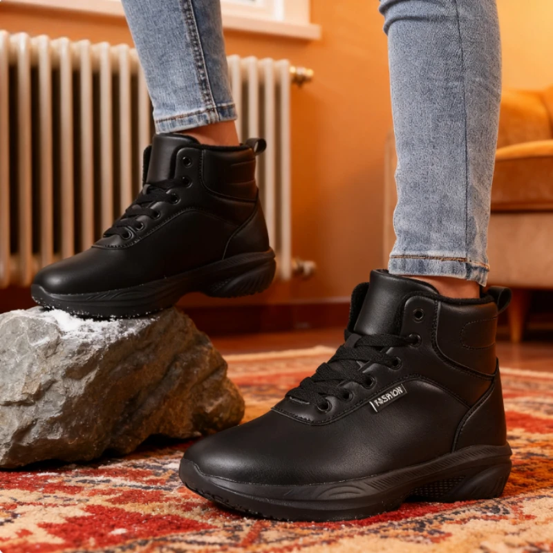 Women's Wide Toe Barefoot Snow Boots Waterproof Minimalist Comfort Sneakers Multi Functional Warm Women's Tennis Shoes 2025 New