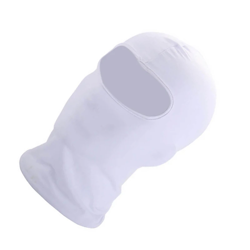 Outdoor Full Face Mask Spandex Balaclava Thin Motorcycle Cycling Ski CS Mask white 5