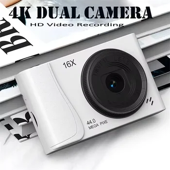 Fotocamera digitale 4K Videocamera con zoom 16x Fotocamere compatte da 24 milioni di pixel Messa a fuoco automatica per fotografie di bambini e adulti