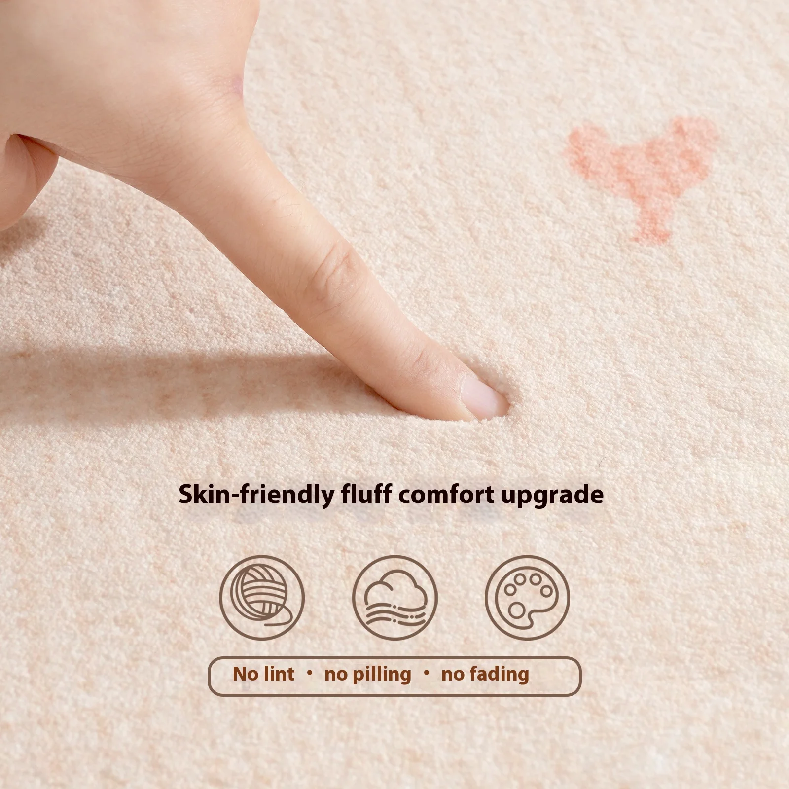 VIKAMA Cartoon Shape Imitation Cashmere Carpet Cute Dog Bed Blanket Living Room Children's Room Winter Plush Bedroom Floor Mat