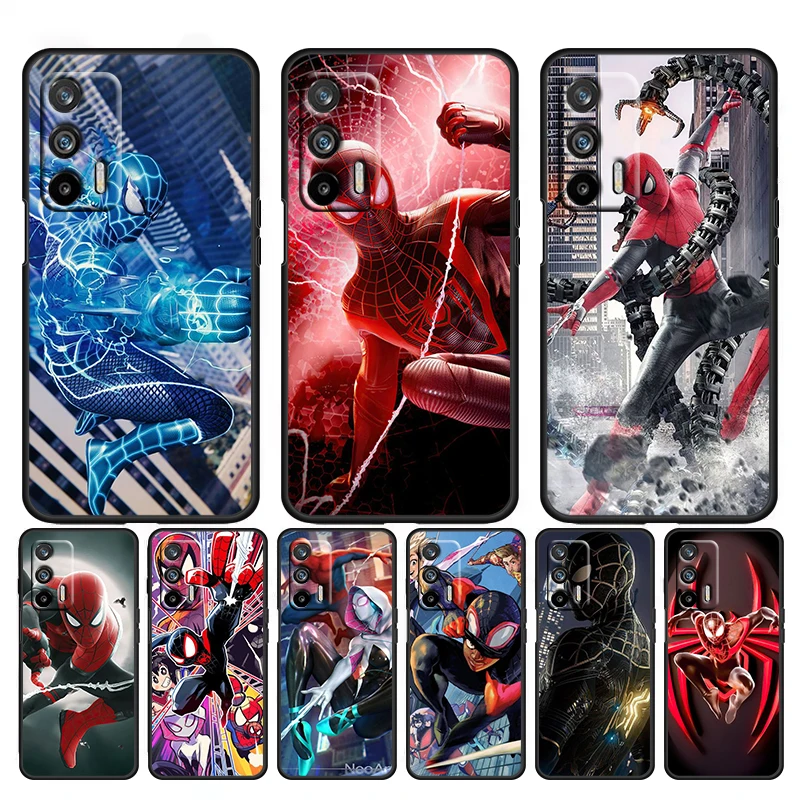 

Avengers Spiderman Cute For OPPO Reno 7 Pro SE Z 6 Lite Pro 5 Lite 4 Lite Z 2 Z 4G 5G Silicone Soft Black Phone Case