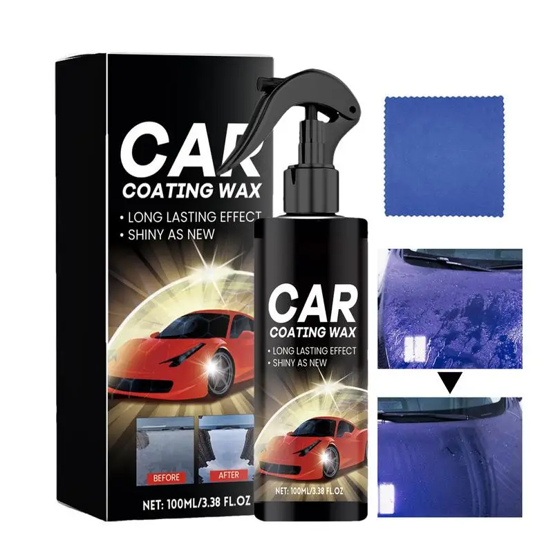 

Car Coating Agent 100ml High Protection Coating Spray With Cloth Coat Car Wax Hydrophobic Refurbish Agent Coating Renewal Agent