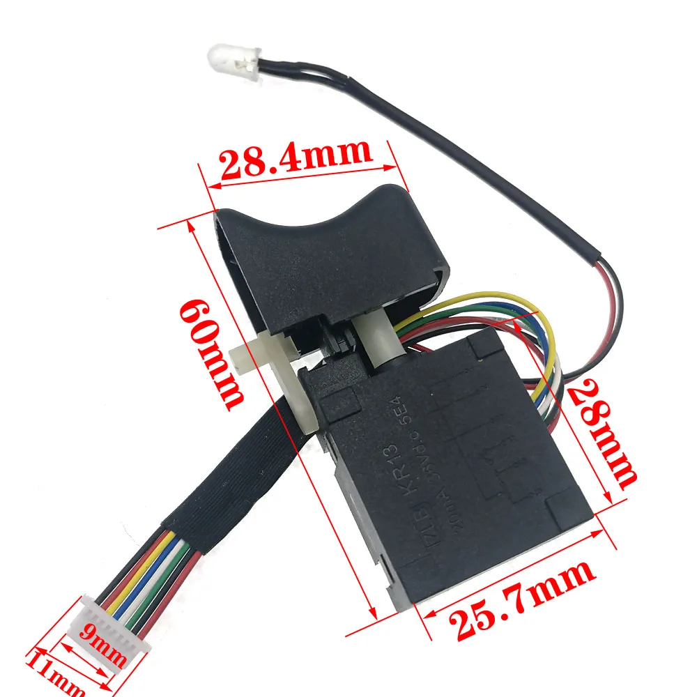 

42V 36V 20MA Electric Drill Switch Drill Speed Controller 8/9wire Regulation Forward Reverse Switch for 2106/6802/169 Wrench