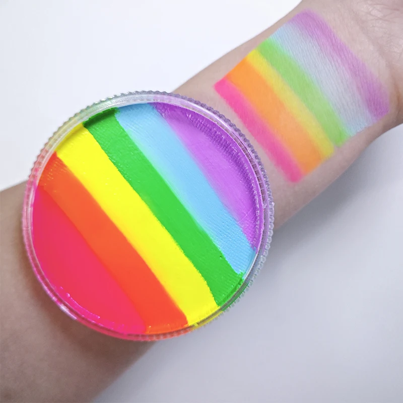 30g Rainbow Split Cake Body Art Face Painting Multicolor Series Body Art for Halloween Neon UV Metallic Face Paint Cheapest 3