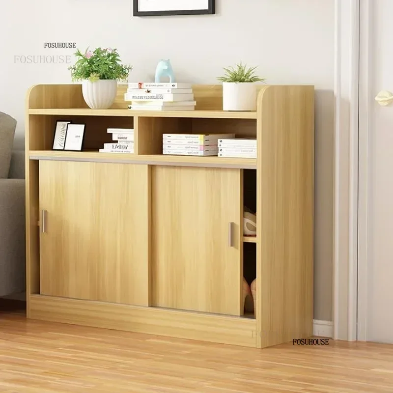 Modern Apartment Kitchen Cabinets Indoor Balcony Side Cabinet Simple Restaurant Storage Locker Living Room Cupboard with Door M 4