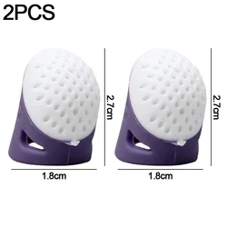 Silicone Finger Protector: Non - Slip Thimble Covers for Sewing and DIY Crafts (2PCS - Purple)