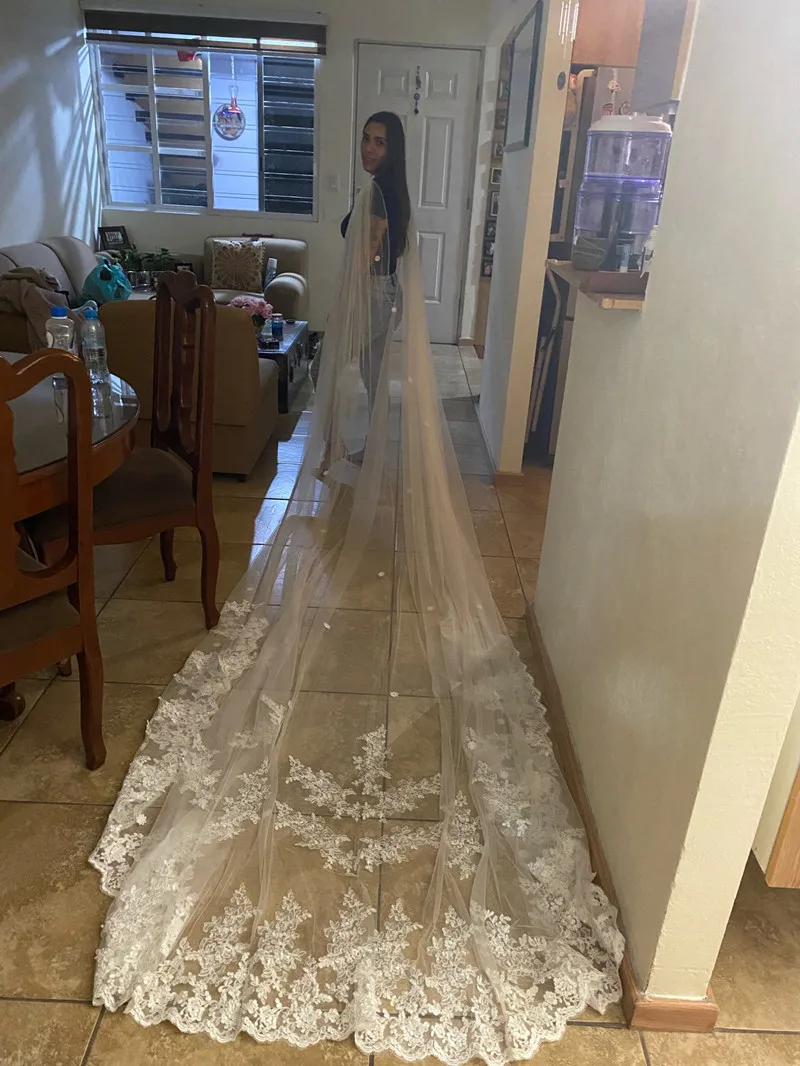 Cathedral Length 3 Metars Vei, Lace Bridal Cape Veil, Shoulder Veil, Wedding Accessory Veils
