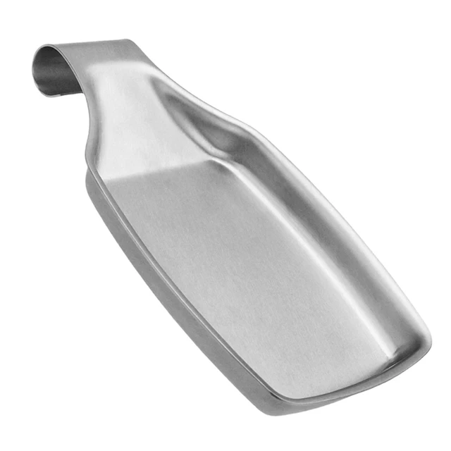 Rozsdamentes Acél Kanállal Pihenő Spatula Pihenőhely Nemslip Otthoni Konyhai Kempinghez