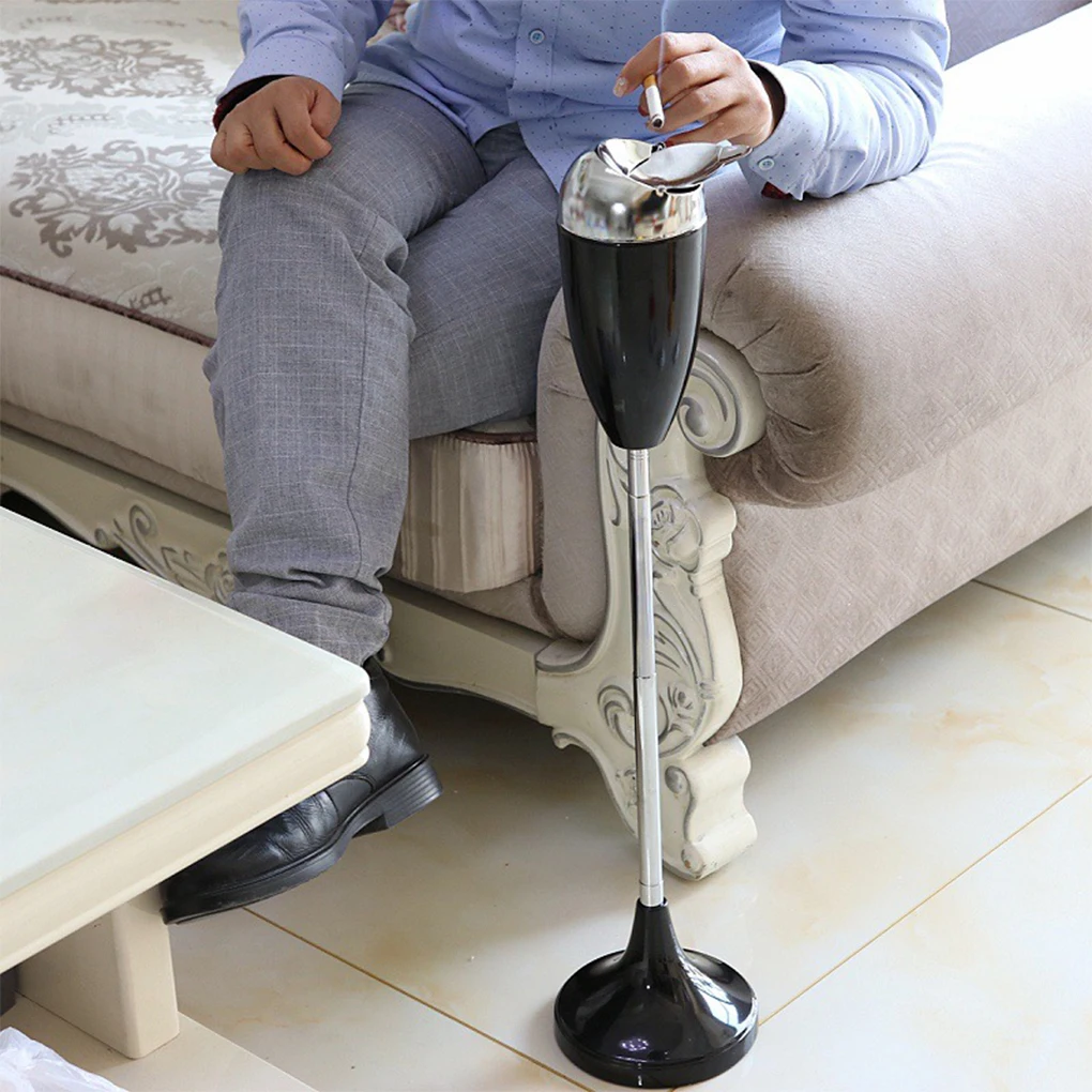 

Floor Standing Ashtray Stretchable Indoor Outdoor Ash Tray with Lid
