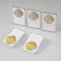 1pcs Plastic Storage Accessory Coin Plate Collectible Coin Holder Coin Display Plate Organiser Capsule Protection Display Stand 1