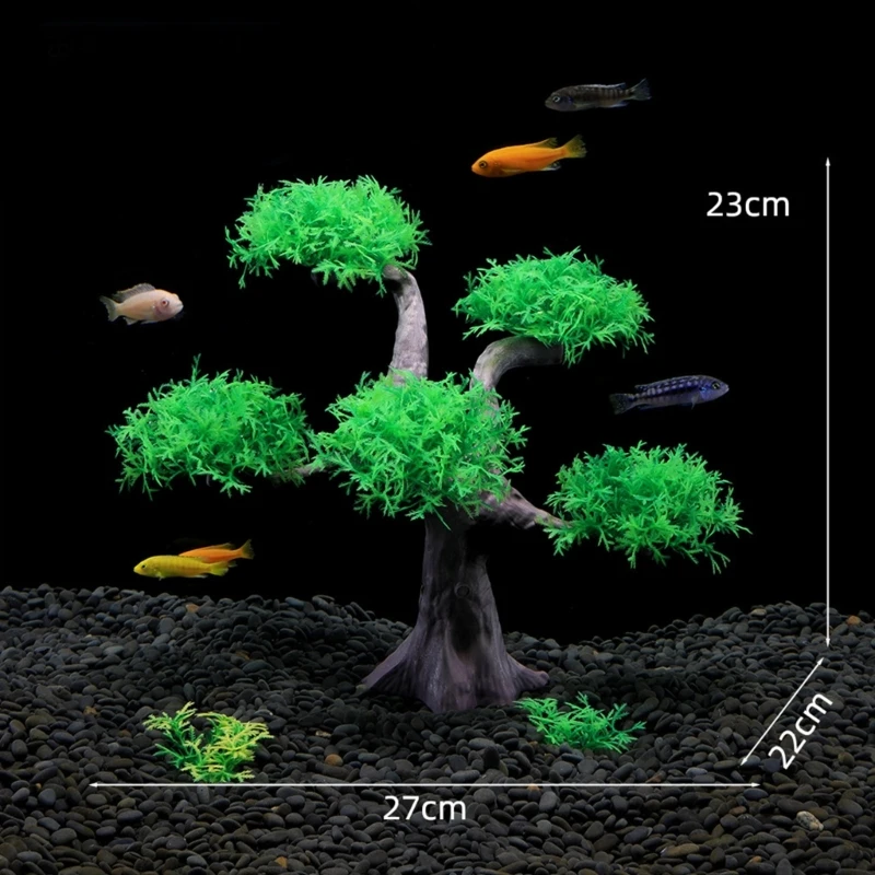448B Artificial Tree Decorative Multi-color Moss Decors for Turtle-Tank Ornaments