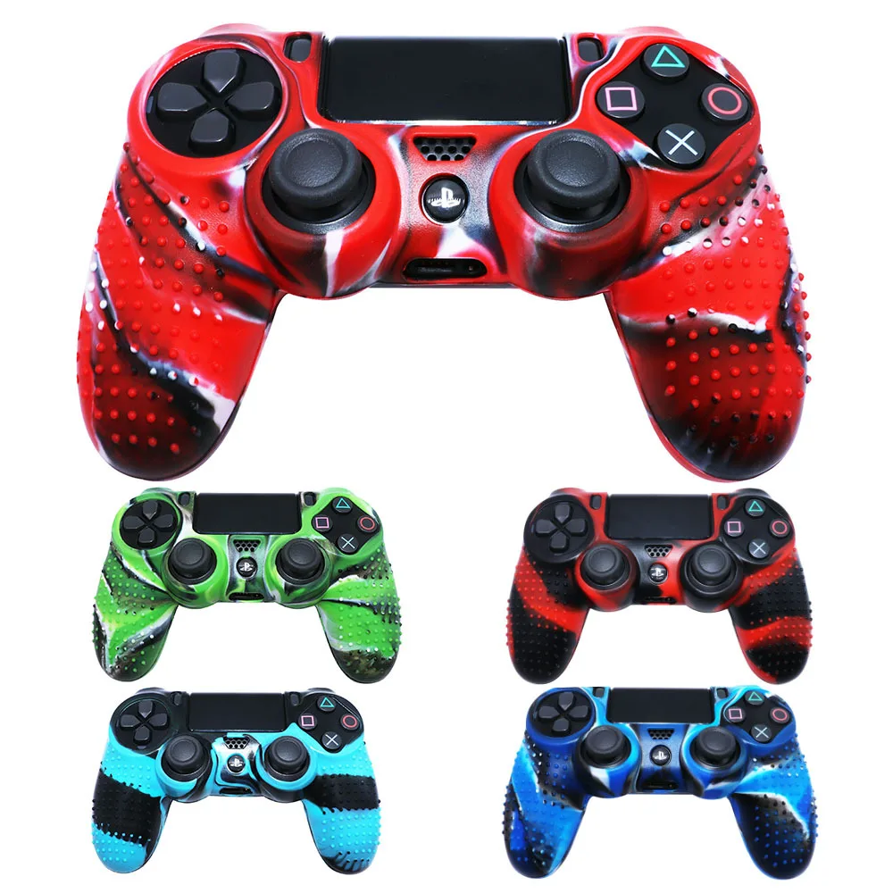 Funda de silicona suave para Ps4 Accesorios del controlador de piel Gamepad  Joystick Casos Accesorios del juego para el controlador Ps4 Skin Case -  Casos