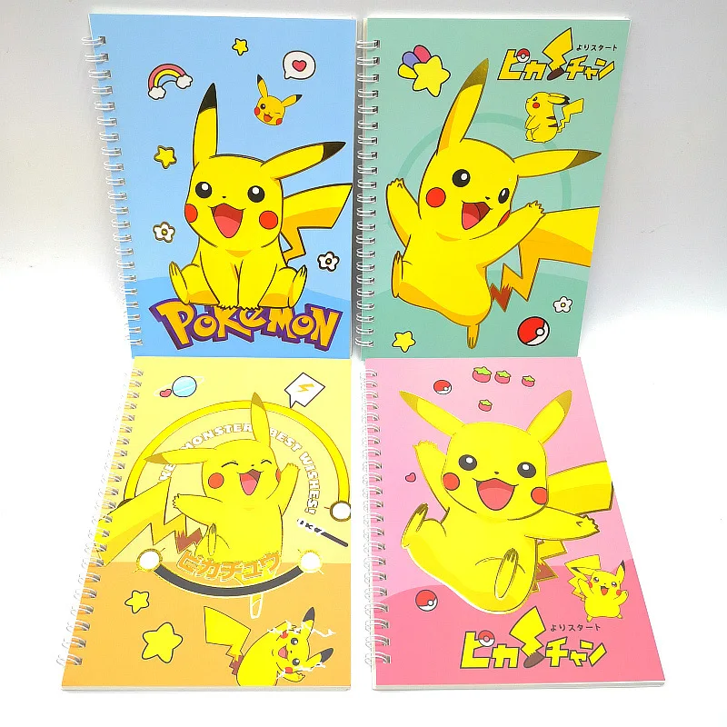 Pokemon Notebook Student Homework Book Picchu Animation Pattern