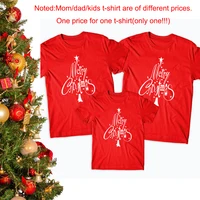 1pc Merry Christmas Tree Family Matching Red Clothes Short Sleeve T-shirt Dad Mom Kids Tees Xmas Fashion T Shirts 2020 Camisetas 2