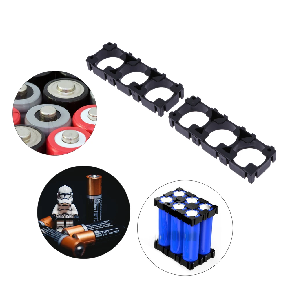 100pcs 18650 Battery Holder Storage Box Bracket Li-ion Cell Holder Cylindrical Safety Anti Vibration Plastic Case