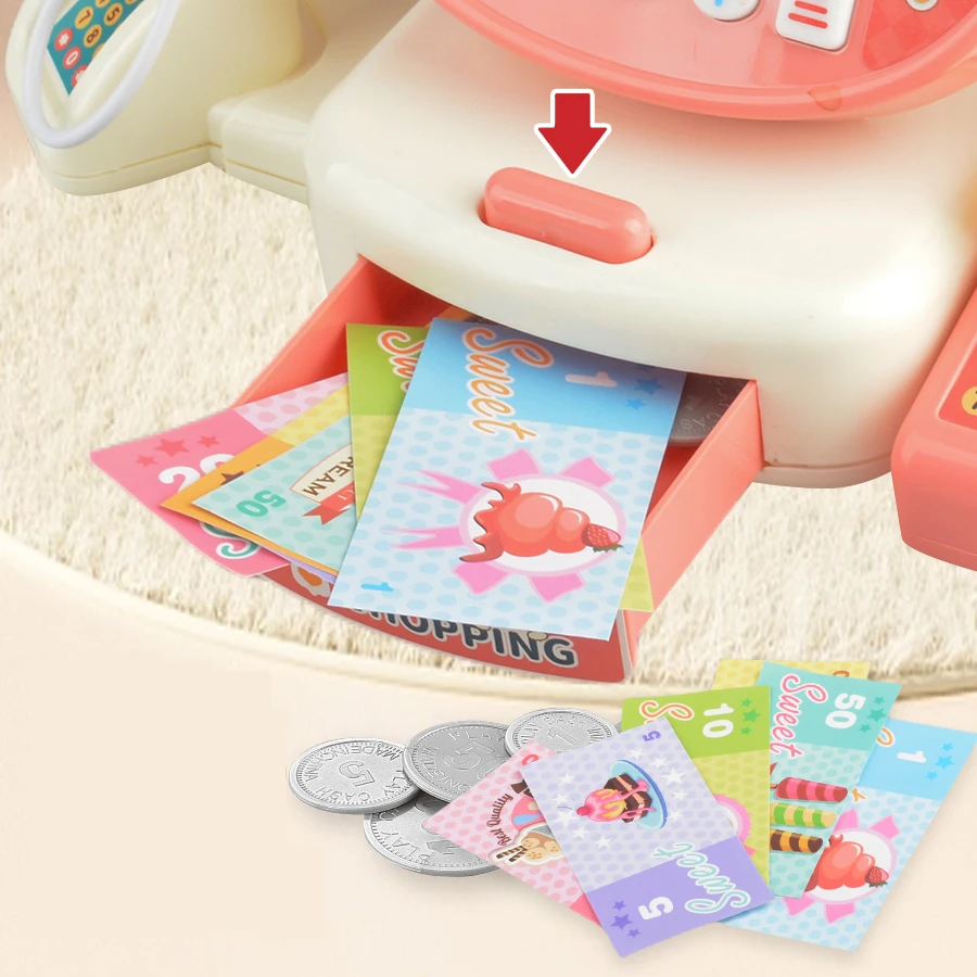 Simulation Supermarket Cash Register Set Play House Toy
