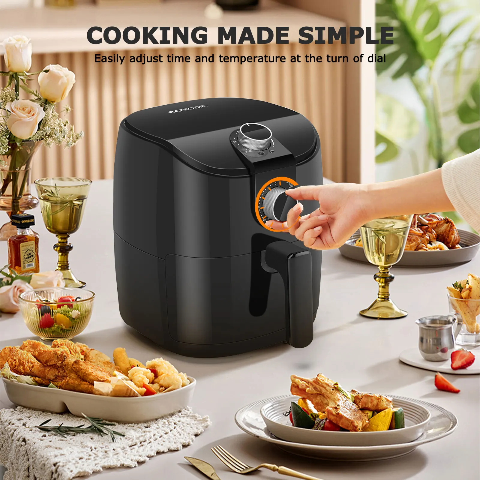 Freidora de Aire OstarkDom, Freidora de Aire sin Accept, Freidora, Air  Fryer, 5L Capacidad, 10 Recets, Temperature Regulable ha - AliExpress