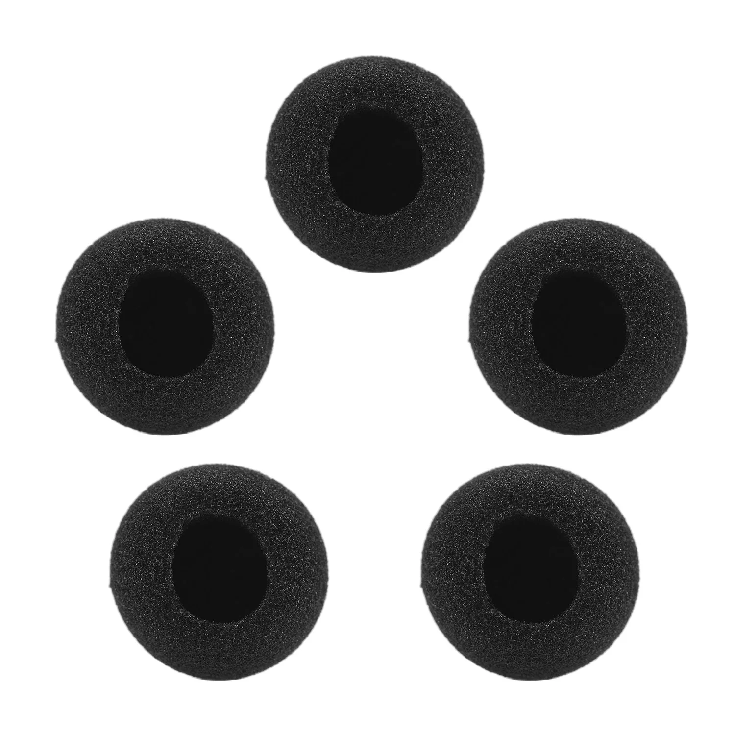 Microphone Windscreen Pack of 5pcs Mini Microphone Windscreens Mic Foam Covers for Lapel Headset Microphone Black Colors of Accessories