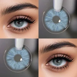 VisuaShow Metcolor Grey Soft Contact Lenses - Enhancing Daily Eye Beauty (Metcolor Blue)