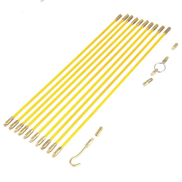 10Pcs 4mm Fiberglass Cable Running Rods Kit Wire Coaxial Wall Tool Fish  Tape Pull & Push Kit Tool Electrical Wire Cable Pulling - AliExpress