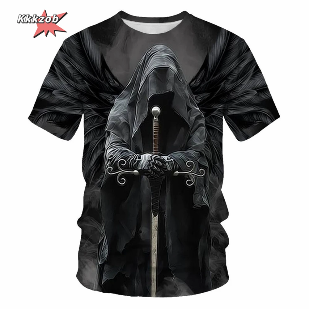 Gothic Skull T-Shirt - 3D Printed Casual Short Sleeve Top