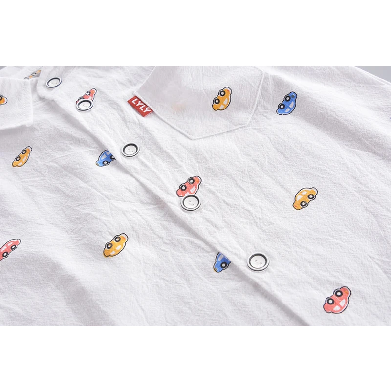 Baby Boys Clothing Set Spring Autumn New Full Print Cartoon Car Long Sleeve Shirt+Jeans 2Pcs For 1-4 Years Kids Casual Outfit - 5